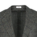 Blazer - Checkered Shetland Wool Unfinished Sleeves