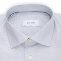 Shirt - Mini Checkered Cotton & Lyocell Single Cuff Slim Fit