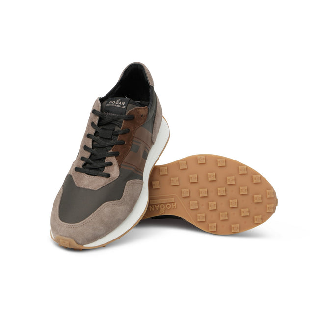 H383 New Running Coloured Suede And Canvas Sneakers