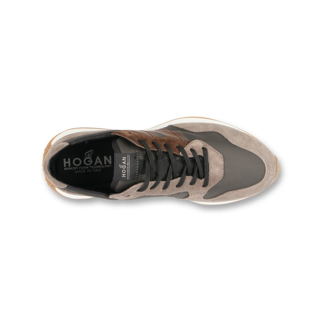 H383 New Running Coloured Suede And Canvas Sneakers