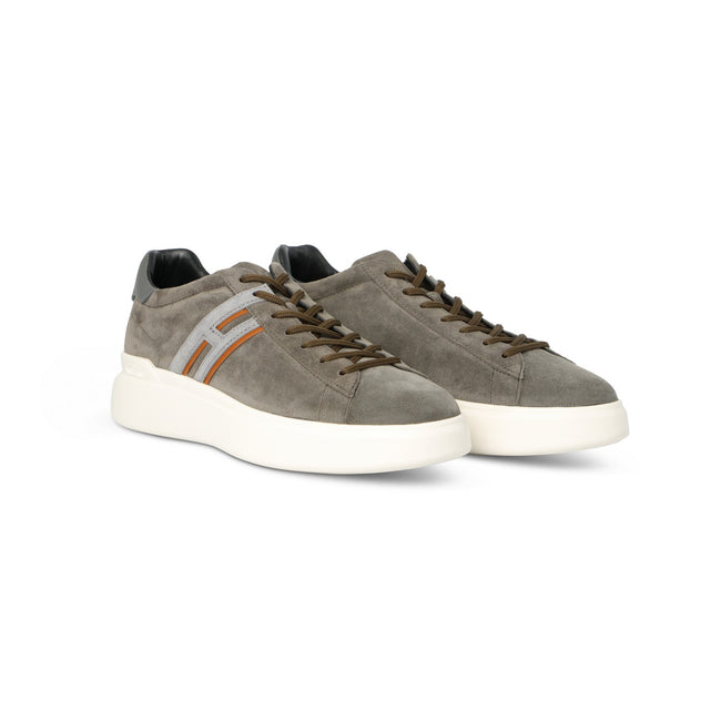 H383 New Running Coloured Suede And Canvas Sneakers