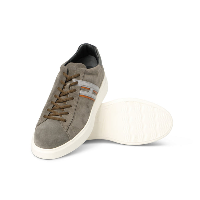 H383 New Running Coloured Suede And Canvas Sneakers