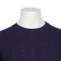 Cable Knit Sweater - Geelong Wool Crew Neck