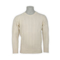 Cable Knit Sweater - Geelong Wool Crew Neck