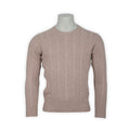 Cable Knit Sweater - Geelong Wool Crew Neck