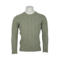 Cable Knit Sweater - Geelong Wool Crew Neck