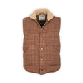 Bodywarmer - Houndstooth Fleece Wool Padded Shearling Collar