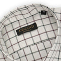 Shirt Tricolour Checked Cotton Single Cuff