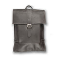 Backpack - Grained Leather With Buckle Closure