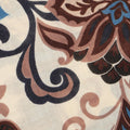 Scarf - Leaves Print Fringes Wool