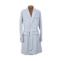 Dressing Gown - Striped Seersucker Cotton Stretch For Women
