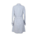 Dressing Gown - Striped Seersucker Cotton Stretch For Women