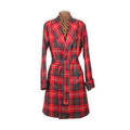 Dressing Gown - Checkered Wool For Women