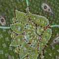 Scarf - Floral Pattern, Embroideries & Fringes Wool