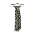 Scarf - Leaves Print Fringes Wool