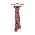 Scarf - Leaves Print Fringes Wool