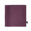 Pocket Square - Double Face Flowers & Circles Silk