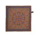 Pocket Square - Double Face Flowers & Circles Silk