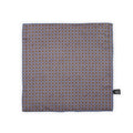 Pocket Square - Double Face Hunting Africa & Circles Silk