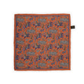 Pocket Square - Double Face Hunting Africa & Circles Silk
