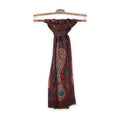 Scarf - Double Face Paisley & Flowers Wool