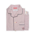 Pajama - Double Lines Pattern Cotton Poplin Shirt + Pants