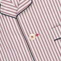 Pajama - Double Lines Pattern Cotton Poplin Shirt + Pants