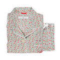Pajama - Flowers Pattern Cotton Shirt + Pants