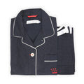 Pajama - Small Dots Pattern Cotton Shirt + Pants
