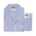 Pajama - Double Lines Pattern Cotton Shirt + Pants