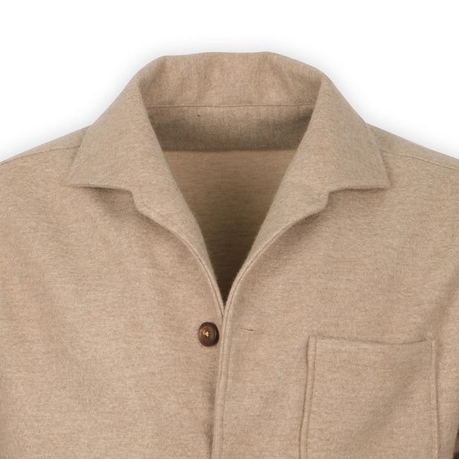 Overshirt - Plain Cashmere Buttoned
