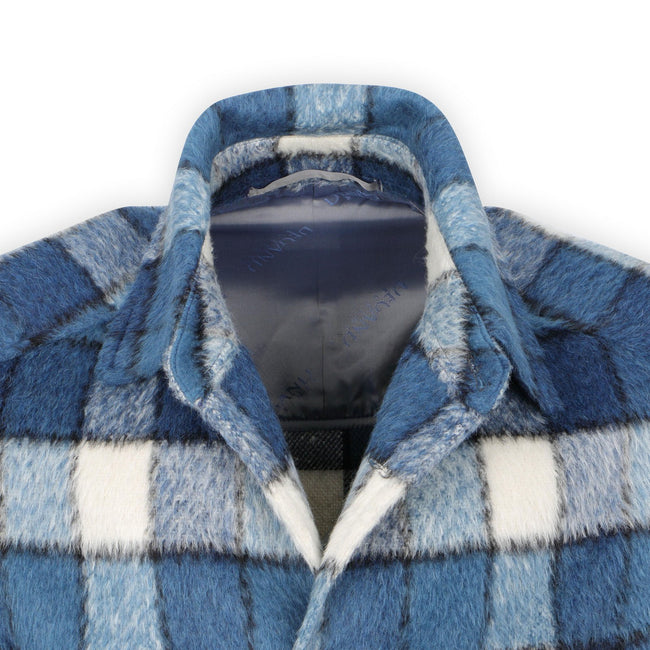 Peacoat - Checkered Wool, Alpaca & Nylon + Buttoned