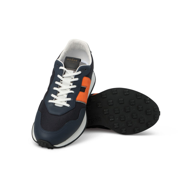 H383 New Running Coloured Suede And Canvas Sneakers