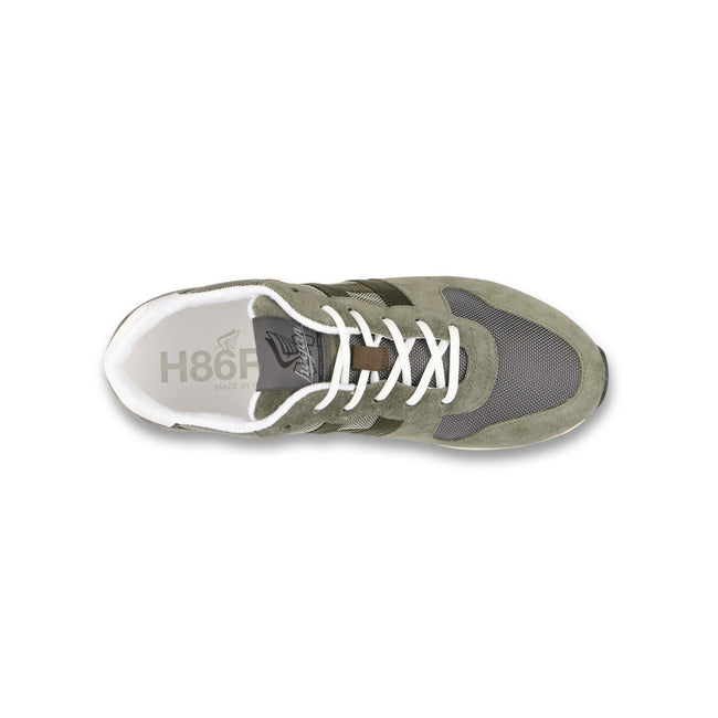 H383 New Running Coloured Suede And Canvas Sneakers