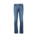Jeans - NICK Cotton, Polyester Stretch Beige & Turquoise Patch
