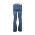 Jeans - NICK Cotton, Polyester Stretch Beige & Turquoise Patch