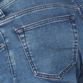 Jeans - NICK Cotton, Polyester Stretch Beige & Turquoise Patch