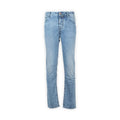 Jeans - NICK Cotton Stretch Turquoise Patch