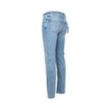 Jeans - NICK Cotton Stretch Turquoise Patch