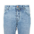 Jeans - NICK Cotton Stretch Turquoise Patch