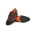 Derbies - Patinated Suede & Bimaterial Soles Lace-Ups