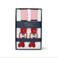Suspenders - Striped Cotton & Leather Loops