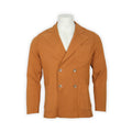 Double-Breasted Blazer - Cotton Knitted Finished Sleeves