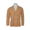 Double-Breasted Blazer - Cotton Knitted Finished Sleeves