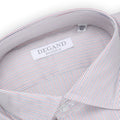 Shirt - Tricolor Striped Cotton Single Cuff