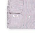 Shirt - Tricolor Checkered Cotton Single Cuff