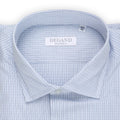 Shirt - Tricolor Checkered Cotton Single Cuff