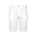 Bermuda Shorts - NICOLAS Cotton & Lyocell Stretch White Patch