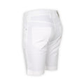 Bermuda Shorts - NICOLAS Cotton & Lyocell Stretch White Patch