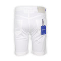 Bermuda Shorts - NICOLAS Cotton & Lyocell Stretch White Patch